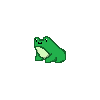 Pixel-art frog