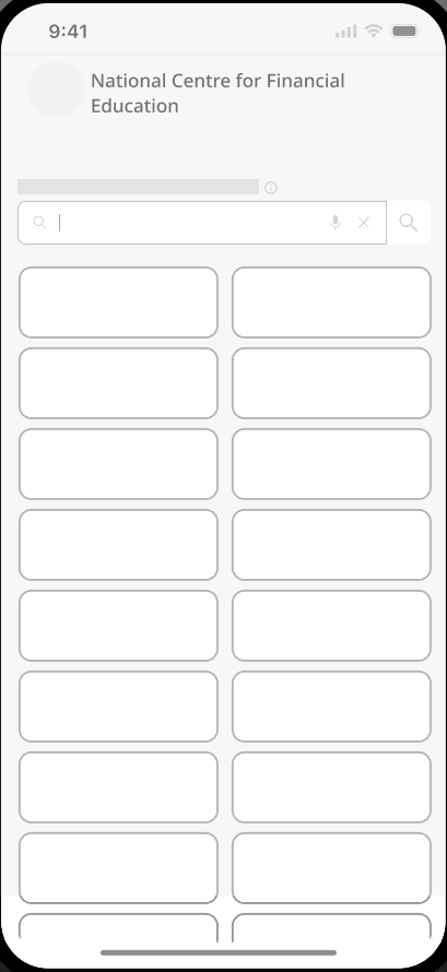 Wireframe: Choose language